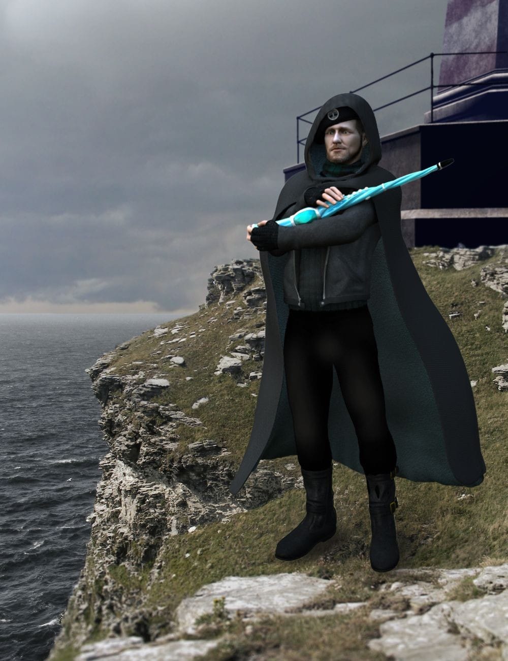 When "The End" claimed his wife and unborn child, Steven Rayne threw himself into the sea from this cliff. As Merlin he must repeat the act over and over.